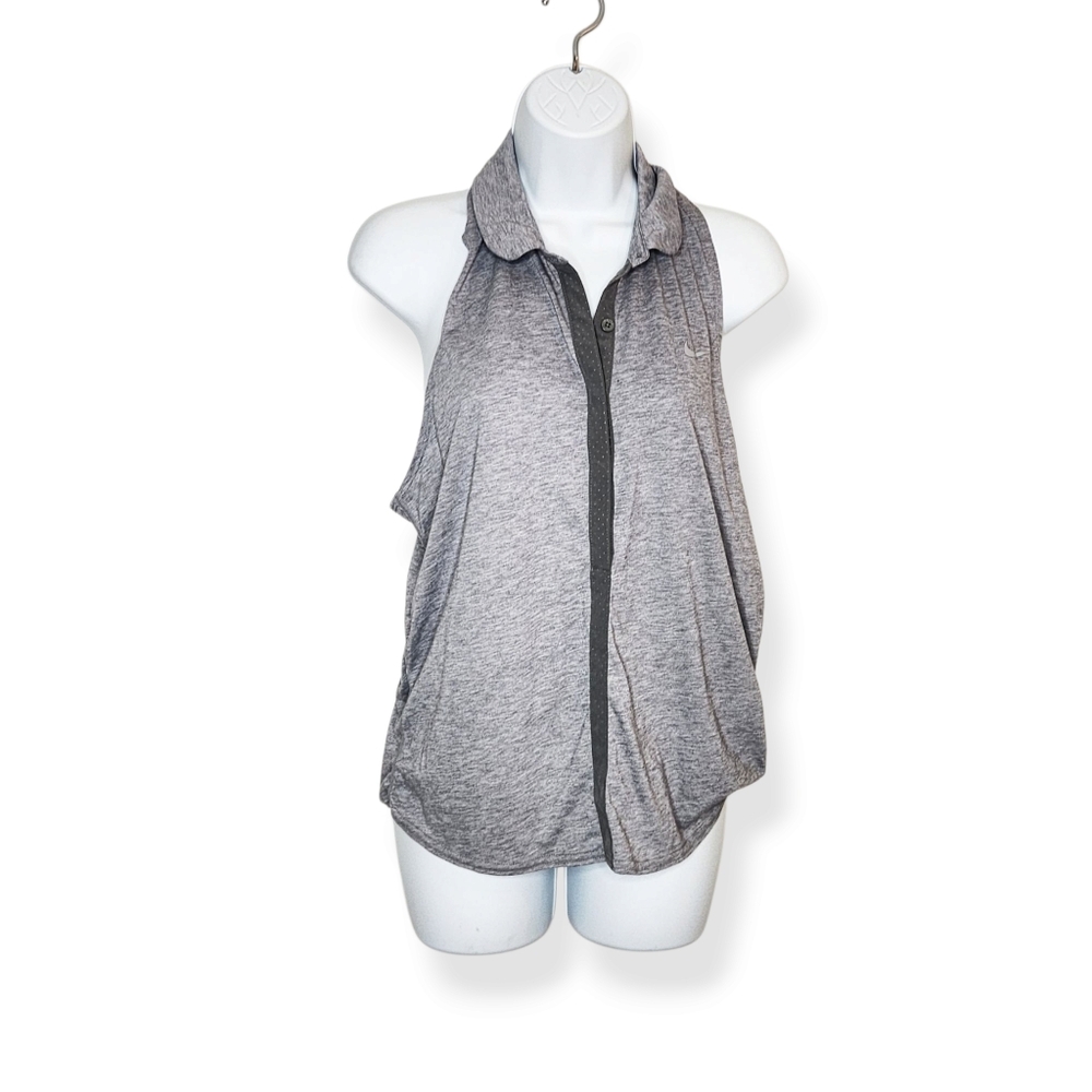 Nike Dri-Fit Women's Heathered Gray Sleeveless Racerback Tank Top Size Large - Picture 7 of 7